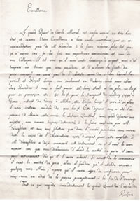 Immagine della prima facciata della lettera
