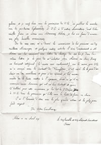 Immagine della terza facciata della lettera