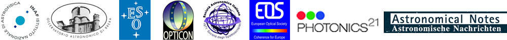 Sponsor image - INAF - OAB - ESO - Opticon - SAIT - EOS - Photonics21