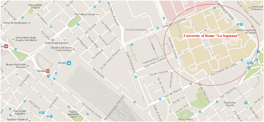Mappa Univ. La Sapienza Roma