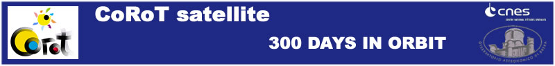 banner: Corot satellite: 300 days in orbit