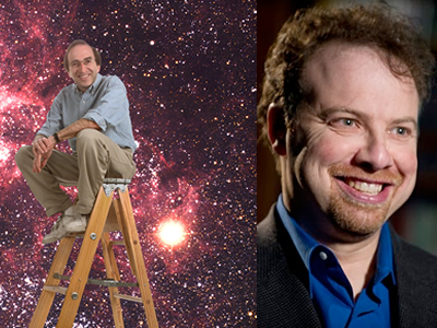Fig. 4 - Saul Perlmutter, a sinistra, e Adam Riess, i leader dei due gruppi che nel 1998 hanno scoperto
l'accelerazione dell'universo. Per questo nel 2011, insieme a Brian Schmidt, hanno ricevuto il premio
Nobel per la fisica.