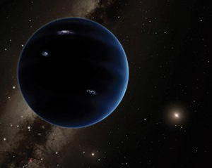 Fig. 1 - Immagine artistica del IX pianeta del nostro sistema solare. Crediti: Caltech/R. Hurt (IPAC).