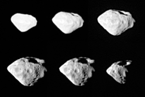 Fig. 4 -  L'asteroide Stein visto dalla sonda Rosetta nel settembre 2008.