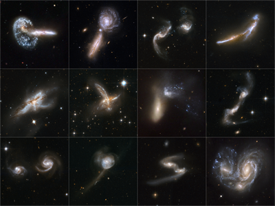 Fig. 1 - Galassie interagenti. Crediti: Telescopio Spaziale Hubble