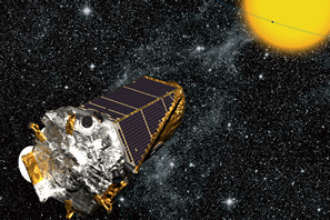 Fig. 2 - Rappresentazione artistica del satellite della NASA Kepler.