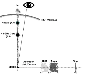 Map of the jetted NLS1 1H 0323+342 (da Foschini et al., 2019; https://www.mdpi.com/2218-1997/5/9/199/htm)