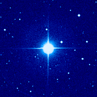 Fig. 4 - La stella 51 Pegasi osservata col telescopio del Royal Observatory di Edimburgo - Regno Unito. Da APOD del 1 dicembre del 1995. Crediti:  Royal Observatory Edinburgh, Anglo-Australian Observatory, and AURA.