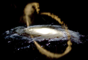 Fig. 4 - Una ricostruzione artistica del processo di "cannibalismo" della nostra galassia.