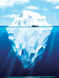 Fig. 3 - Un iceberg galleggia...