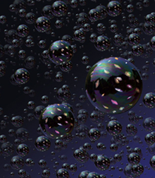 Fig. 4 - Una percezione artistica del Multiverso: ogni "bolla" è un Universo a sè stante, con le proprie leggi ed il proprio spazio-tempo.