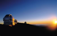 Immagine del Sole al tramonto visto dall’Osservatorio Paranal nel desterto dell’Atacama