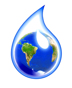 Fig. 3 - Immagine artistica con una goccia d’acqua con dentro la Terra.