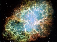 Il resto di supernova "Crab Nebula" vista dal Telescopio Spaziale Hubble - NASA, ESA, J. Hester, A. Loll (ASU); Acknowledgement: Davide De Martin (Skyfactory) - APOD del 17 febbraio 2008