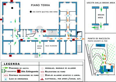 Immagine percorso 2 di fuga dal Piano Terra palazzina uffici