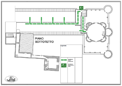 Immagine vie di fuga piano sottotetto