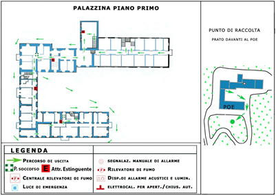 Immagine Percorso di fuga primo piano palazzina cortile abitazioni